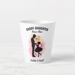 Caneca De Café Latte Equipe de dança pai-filha (3)