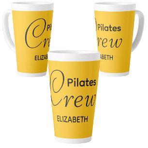 Caneca De Café Latte Equipe de Reformador de Pilates Personalizado ou E
