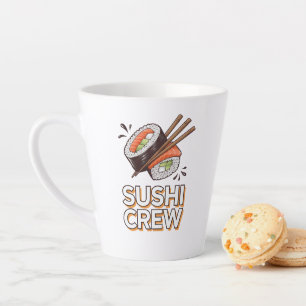 Caneca De Café Latte Equipe de Sushi