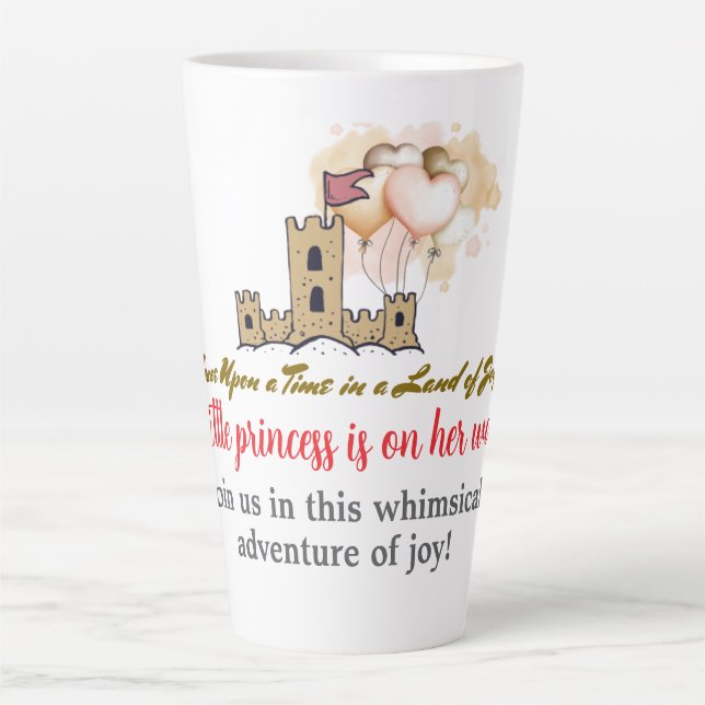 Caneca De Café Latte Era Uma Vez em uma Terra de Alegria (Frente)
