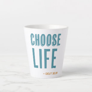 Caneca De Café Latte Escolha a Deuteronomia de Vida 30:19 Pro-Life Cof