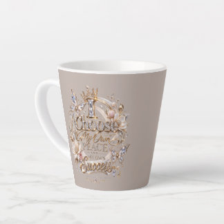 Caneca De Café Latte Escolha Minha Própria Paz e Sucesso