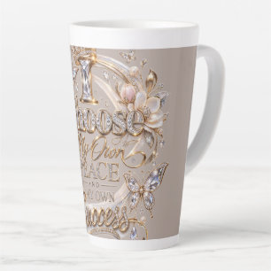 Caneca De Café Latte Escolha Minha Própria Paz e Sucesso