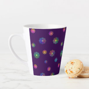 Caneca De Café Latte Escolha um Fundo Personalizado Posy