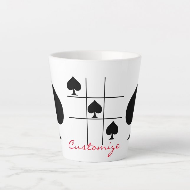 Caneca De Café Latte Espadas Pretas Tic Tac Toque Thunder_Cove (Frente)