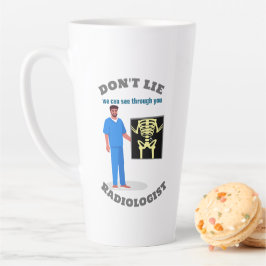 Caneca De Café Latte Especialidade Radiológica Personalizada Radiologis