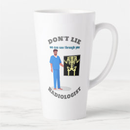 Caneca De Café Latte Especialidade Radiológica Personalizada Radiologis