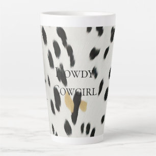 Caneca De Café Latte Espinho Dourado Negro Branco Ocidental
