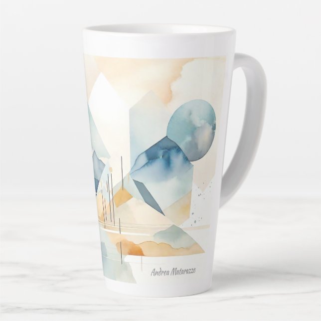 Caneca De Café Latte Espírito abstrato (Ângulo direito)