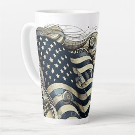 Caneca De Café Latte Espírito Americano, Flair Artístico