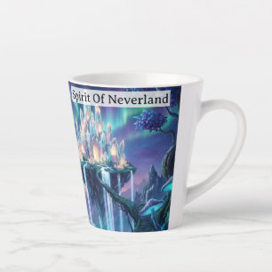 Caneca De Café Latte Espírito Do Nunca Cresça Nunca Do País Das Maravil