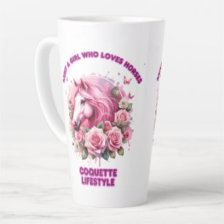 Caneca De Café Latte "Espírito Rosa selvagem" Camisa de Coquette Mulher