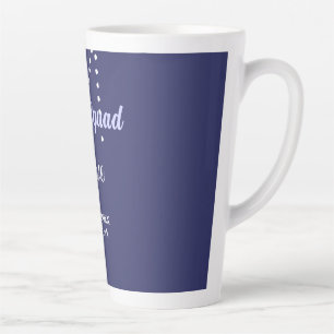 Caneca De Café Latte Esquadra da noiva adicionar nome monograma roxa da