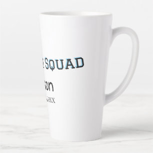 Caneca De Café Latte Esquadrão do noivo padrinho despedida de solteiro
