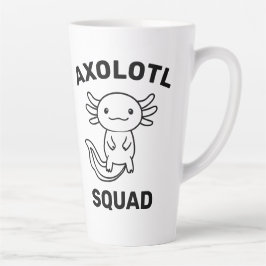 Caneca De Café Latte Esquadrão engraçado e fofo de Axolote para festa e