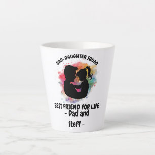 Caneca De Café Latte Esquadrão pai-Filha - Pai e Filha Personalizados