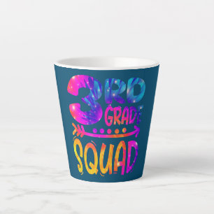 Caneca De Café Latte Esquadrão Tie Dye 3ª Série Professor Aluno Primeir