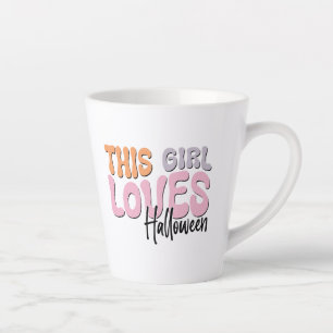 Caneca De Café Latte Esta Menina Adora Halloween