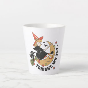 Caneca De Café Latte Esta Noite Voamos Com A Bruxa Bonita