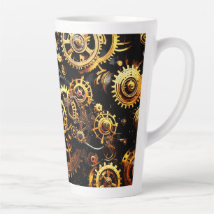 Caneca De Café Latte Estampunk Clockwork Gears 1004