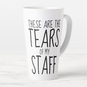 Caneca De Café Latte Estas São As Lágrimas Da Minha Equipe