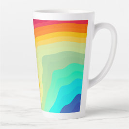 Caneca De Café Latte Estilista Colorido Moderno Rachado