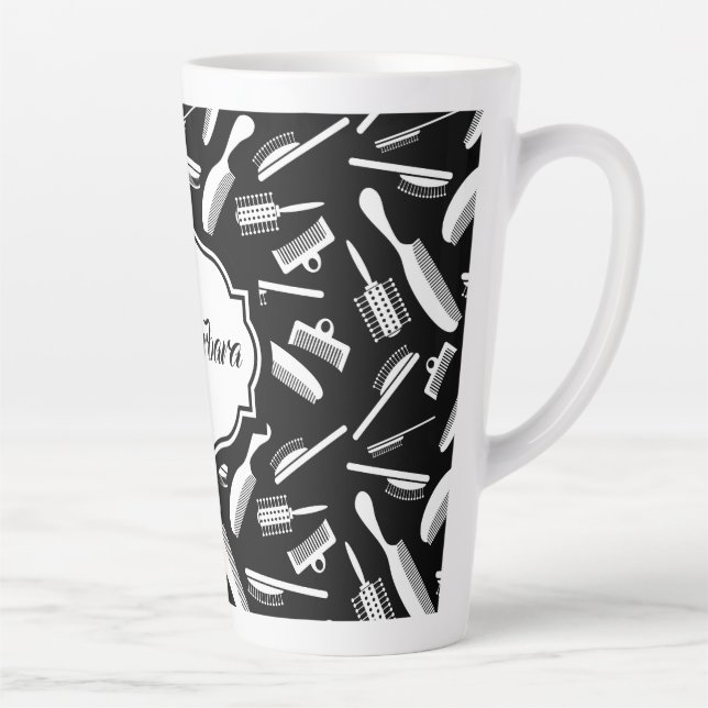 Caneca De Café Latte Estilista Personalizado   (Direita)