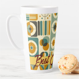 Caneca De Café Latte Estilo Contemporâneo do Século do Médio Melhor Mãe