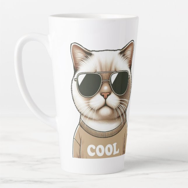 Caneca De Café Latte Estilo de gato (Esquerda)