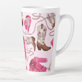 Caneca De Café Latte estilo de padrão de vaqueira