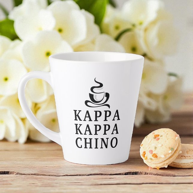 Caneca De Café Latte Estilo de vida Funny Kappa Chino Campus (Criador carregado)