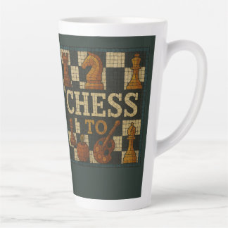 Caneca De Café Latte estilo do mosaico de xadrez,