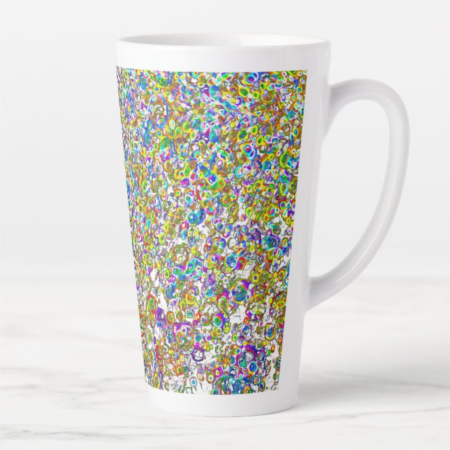 Caneca De Café Latte Estilo esferoides Orbões Design Orgânicos (Direita)