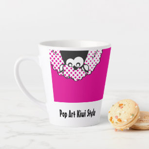 Caneca De Café Latte estilo Pop Art Kiwi