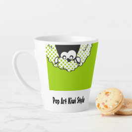 Caneca De Café Latte estilo Pop Art Kiwi