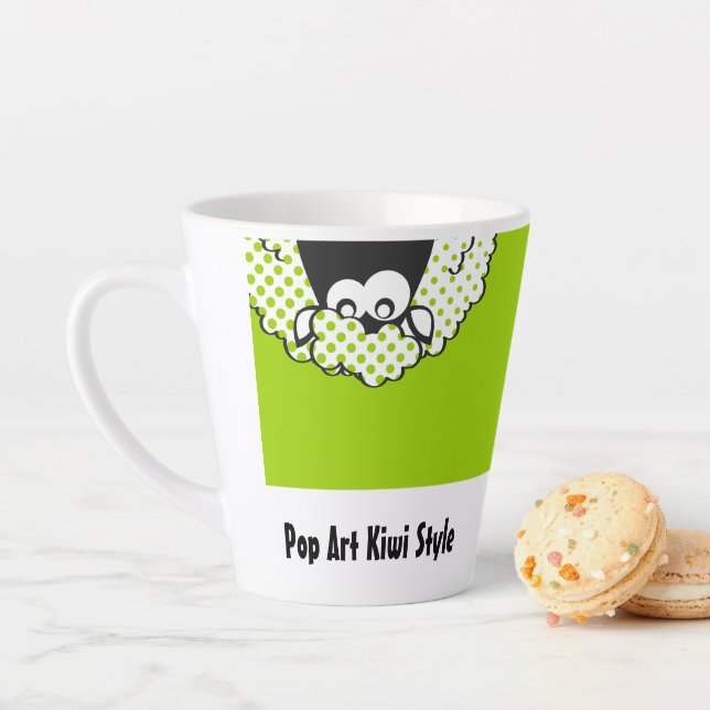 Caneca De Café Latte estilo Pop Art Kiwi (In Situ)