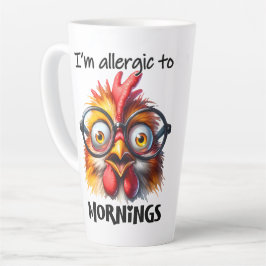 Caneca De Café Latte Estou alérgico às manhãs!