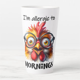 Caneca De Café Latte Estou alérgico às manhãs!