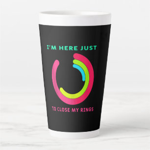 Caneca De Café Latte Estou aqui só para fechar o meu presente de Malha