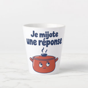 Caneca De Café Latte Estou cozinhando uma resposta - Panela pensativa