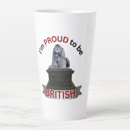 Caneca De Café Latte Estou Orgulhoso de ser britânico