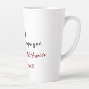 Caneca De Café Latte Estoure o Champagne rosa chá de noiva adicionar no
