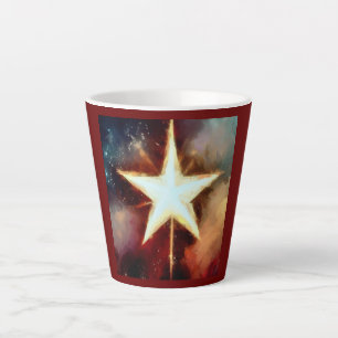 Caneca De Café Latte Estrela de Natal 1