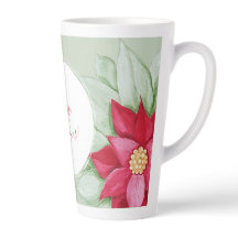 Estrela de Natal Poinsettia Aquarela Pintada à Mão