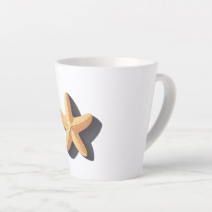 Caneca De Café Latte Estrela-do-mar e sua Sombra