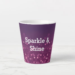 Caneca De Café Latte Estrelas de Barco Rosa
