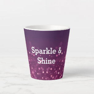 Caneca De Café Latte Estrelas de Barco Rosa