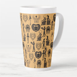 Caneca De Café Latte Eternal Sands: Egyptian Antique Elegance for Time