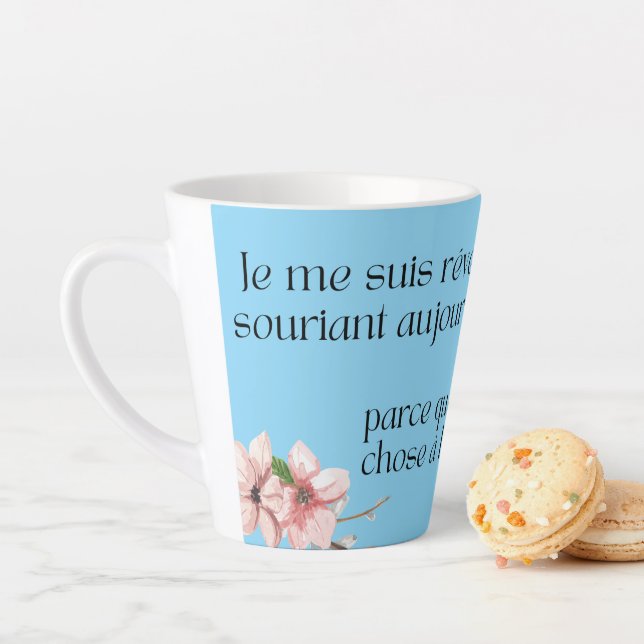 Caneca De Café Latte Eu acordei sorrindo hoje (In Situ)