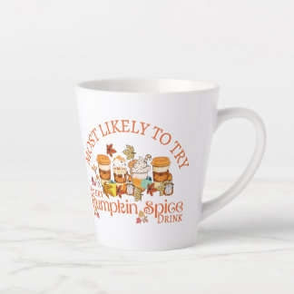 Caneca De Café Latte Eu Adoro Bebidas De Especiarias De Abóbora